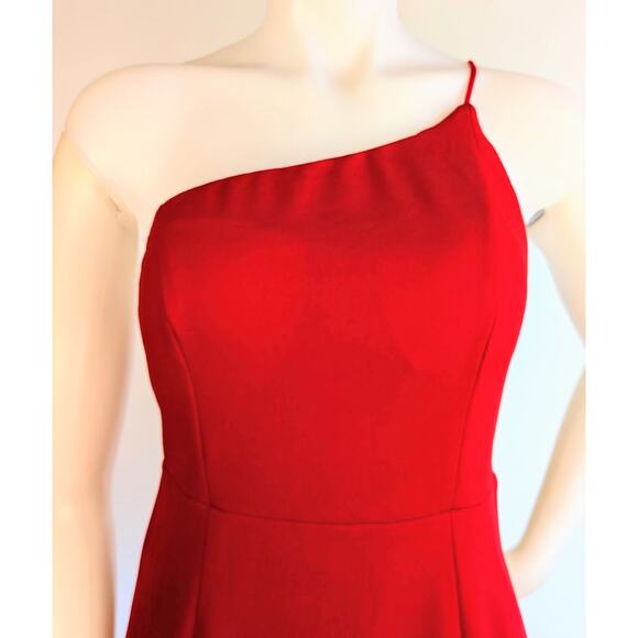 New Princess Polly Priya Red Sheath Minidress One Shoulder Open Back Baddie Sz 8 - Picture 4 of 11